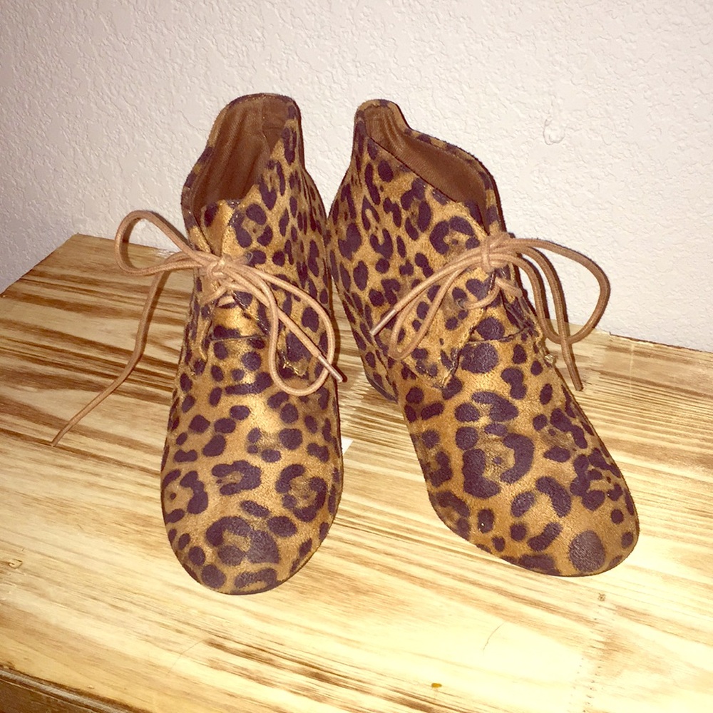 CHEETAH BOOTIE WEDGES
